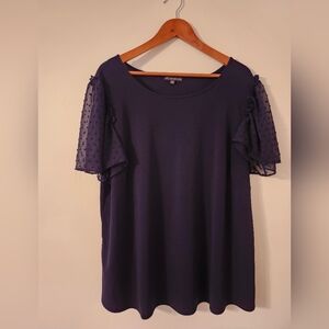 Adrianna Papell Blue top sz 3x